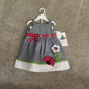 Rare Editions Navy Gingham Two-Piece Set